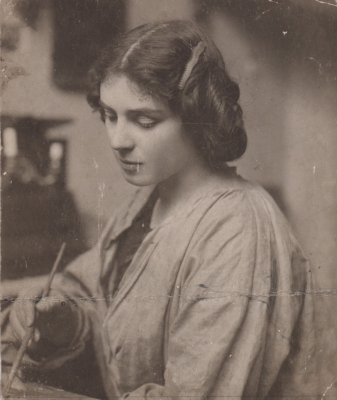 Mela Muter przy pracy, 1911 rok, źródło: Archiwum Emigracji i Muzeum Uniwersyteckie w Toruniu