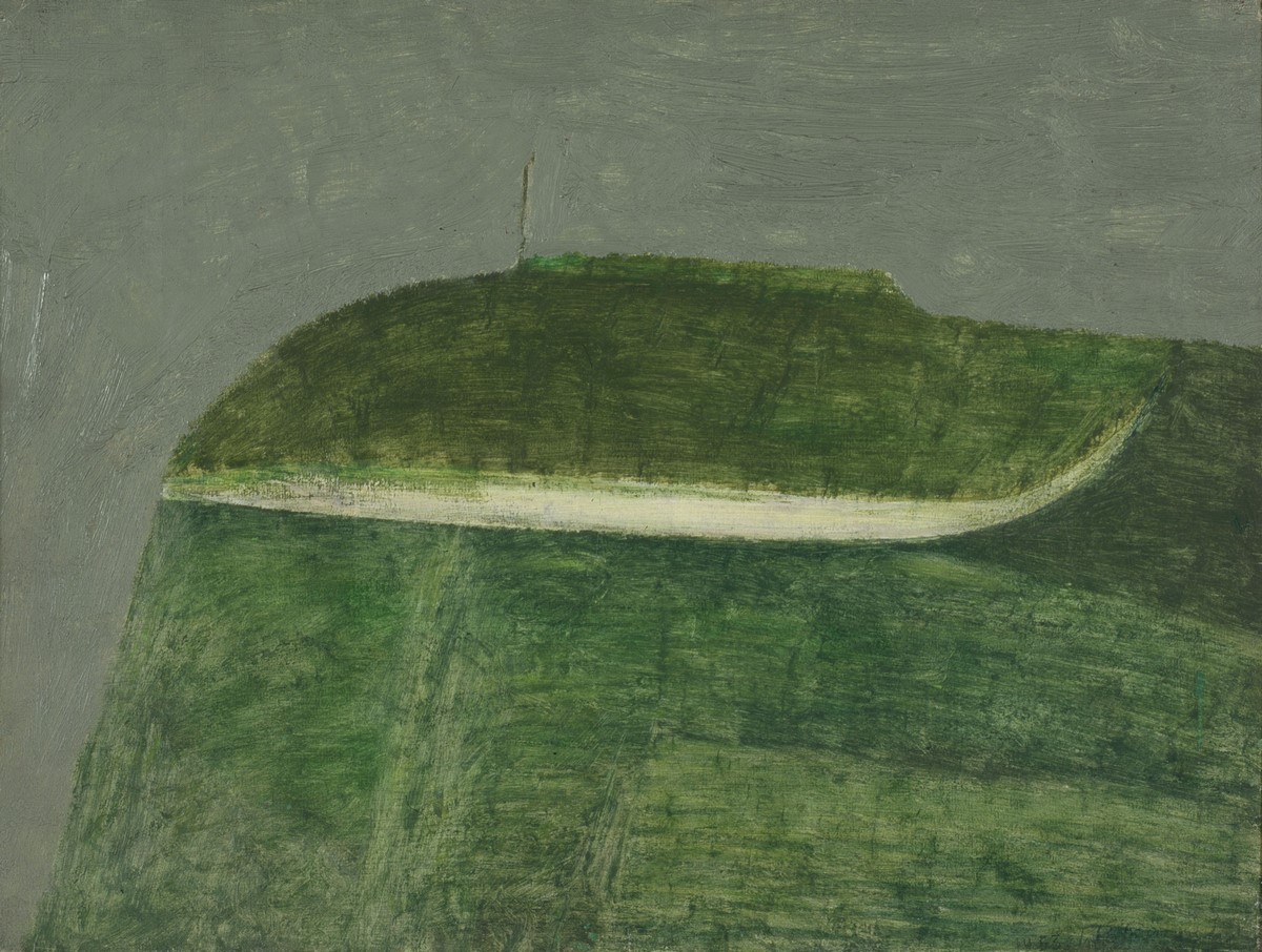 Piotr Potworowski (1898-1962), "Krajobraz z Wiltshire (Zielone wzgórze)", 1953 rok, źródło: Muzeum Narodowe w Poznaniu