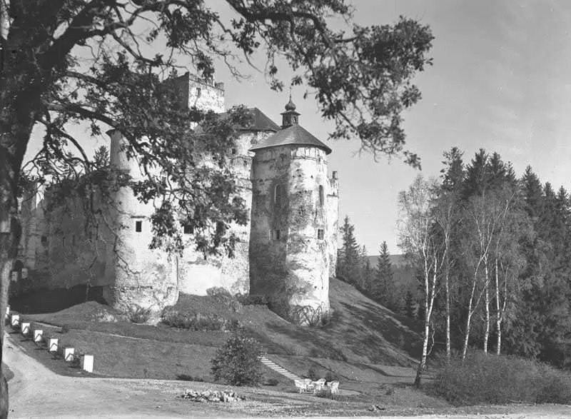 Zamek w Niedzicy, lata 60., źródło: Narodowe Archiwum Cyfrowe