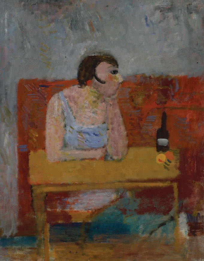 Artur Nacht-Samborski (1898-1974), "Kobieta przy barze", ok. 1934 roku, źródło: Galeria Arsenał w Poznaniu