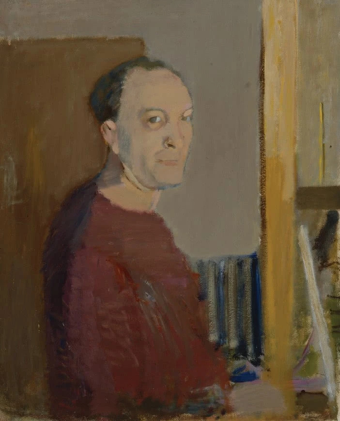 Artur Nacht-Samborski (1898-1974), "Autoportret we wnętrzu", 1955 rok, źródło: Muzeum Narodowe w Poznaniu