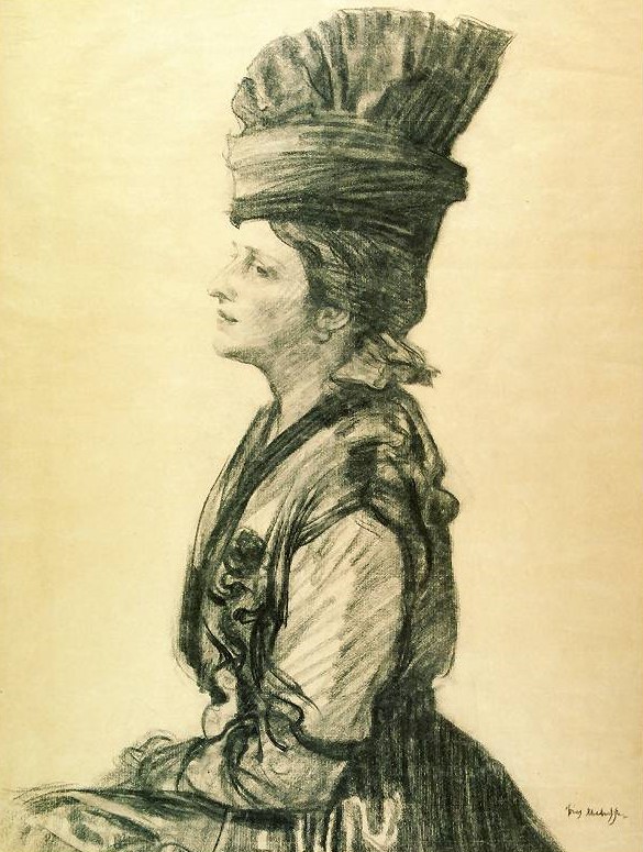 Józef Mehoffer (1869-1946), "Portret żony", lata 1915-1923, źródło: Muzeum Narodowe w Krakowie