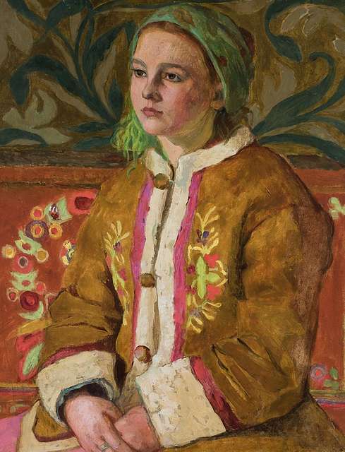 Jadwiga Mehofferowa (1871-1956), "Dziewczyna wiejska", 1906 rok, źródło: Muzeum Narodowe w Krakowie