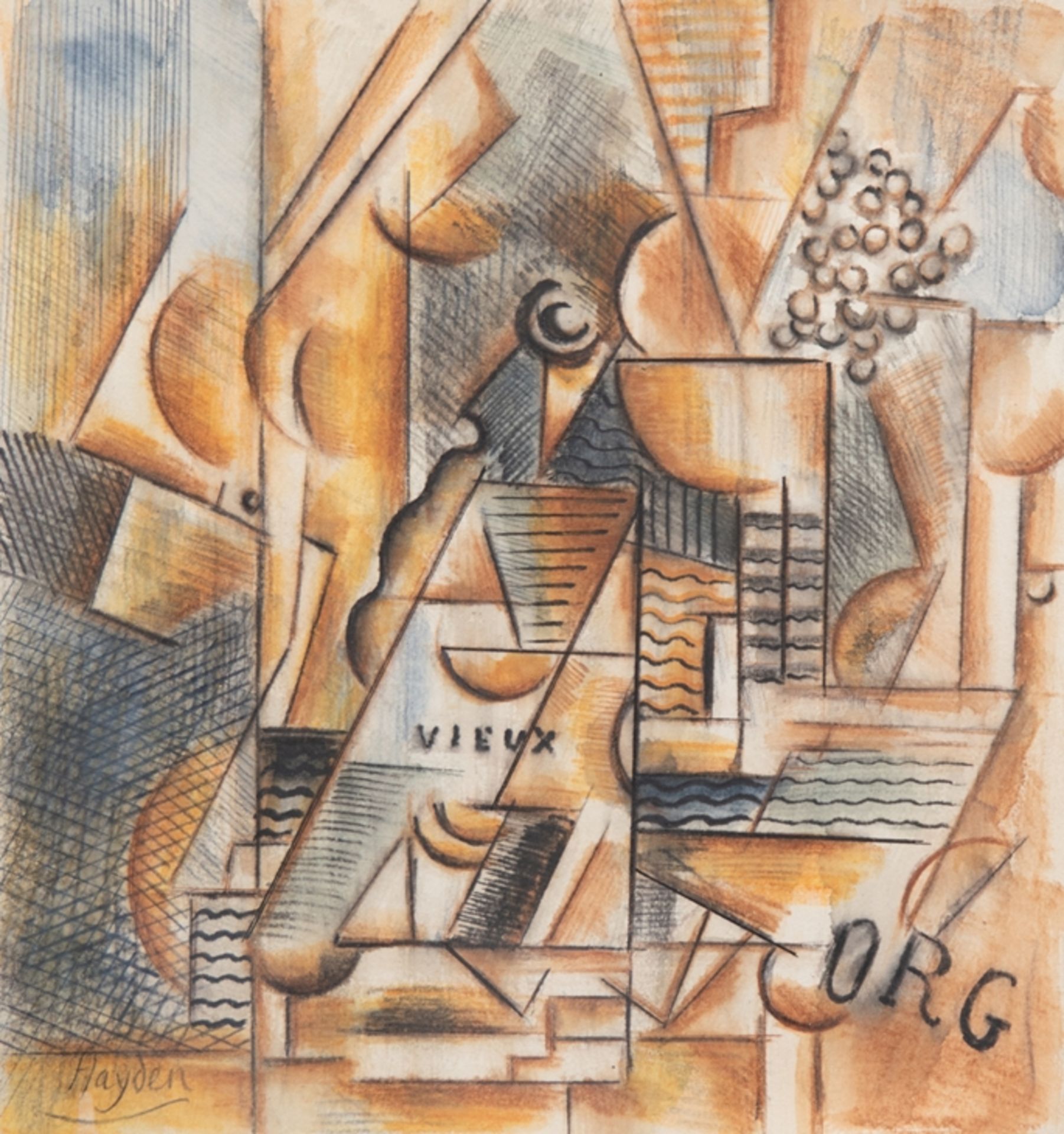 Henryk Hayden (1883-1970) "Kubistyczna martwa natura", źródło: Auktionshaus Satow