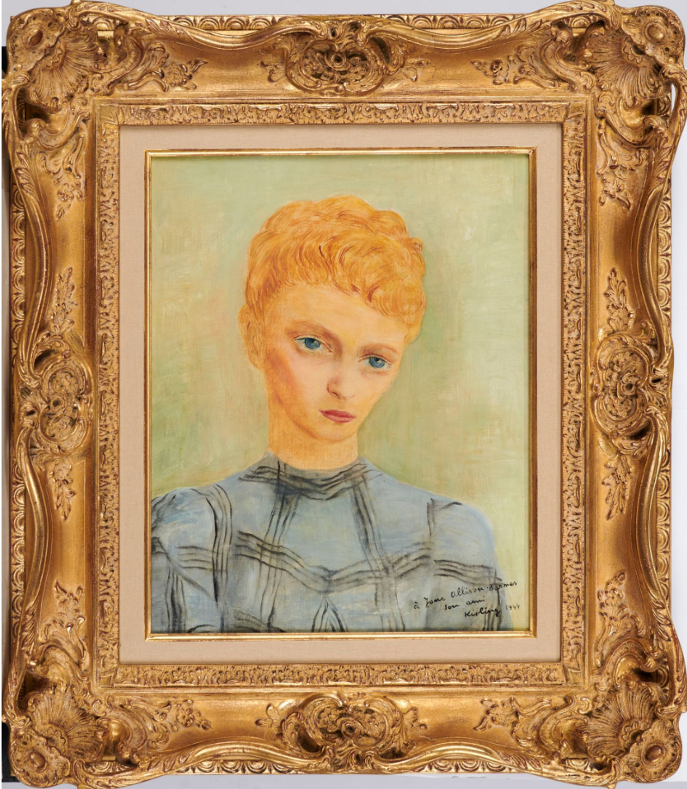 Mojżesz Kisling (1891-1953) „Portret Jane Allison Barnes”, źródło: Besch Cannes Auction