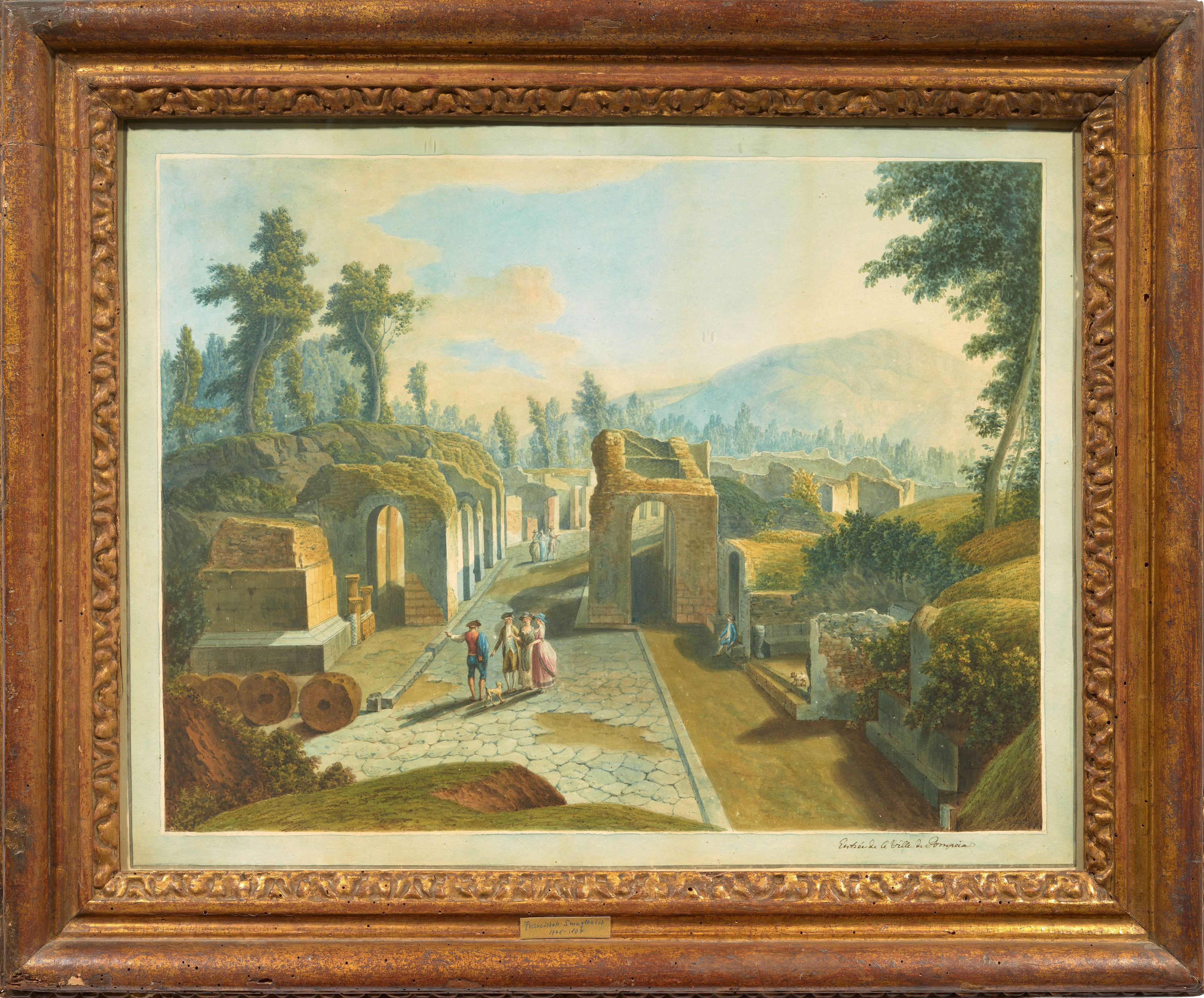 Franciszek Smuglewicz (1745-1807) „Widok na Pompeje”, źródło: Koller Auktionen