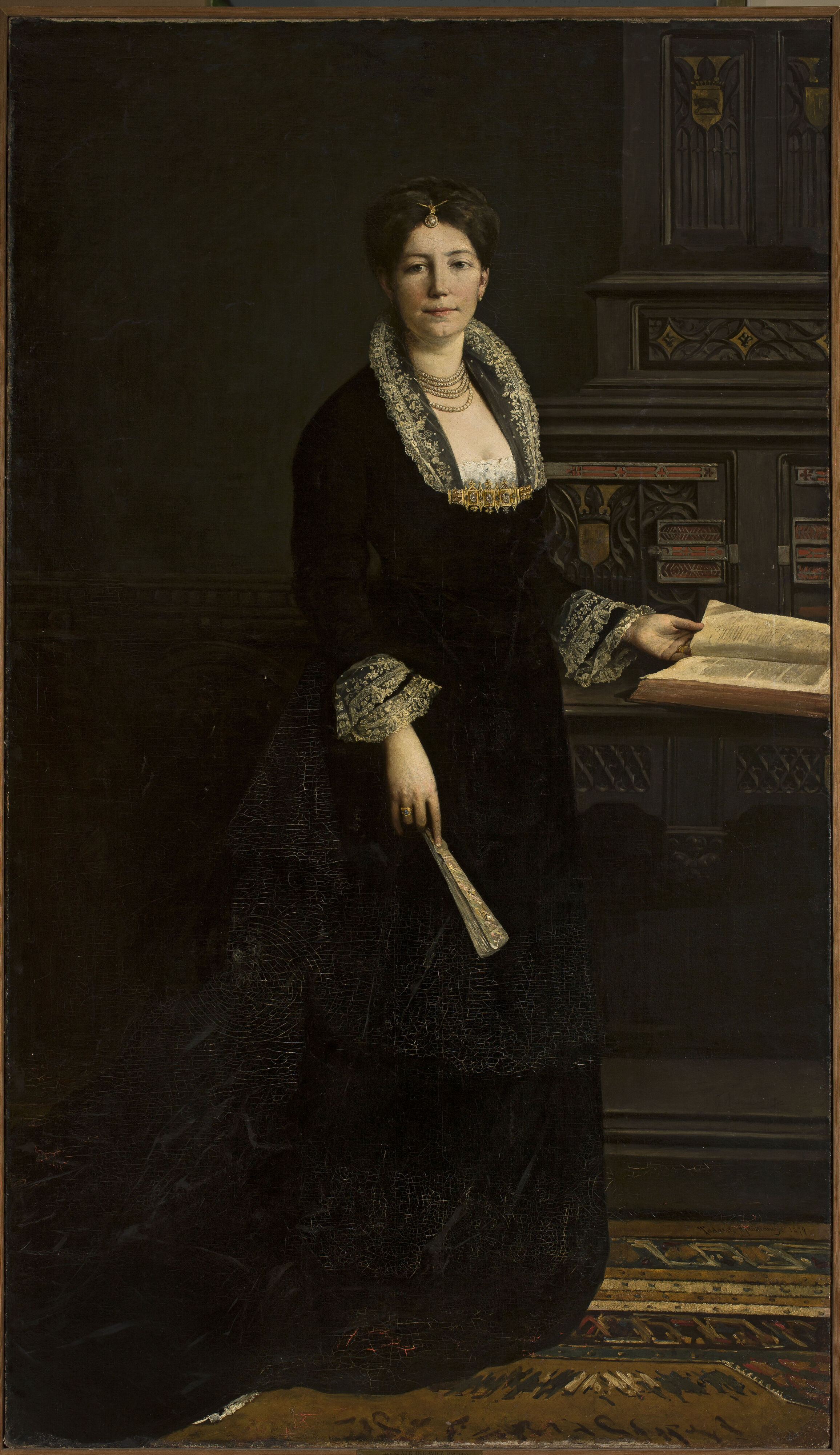 Tadeusz Ajdukiewicz (1852-1916), "Portret kobiety", 1879 rok, źródło: Muzeum Narodowe w Warszawie