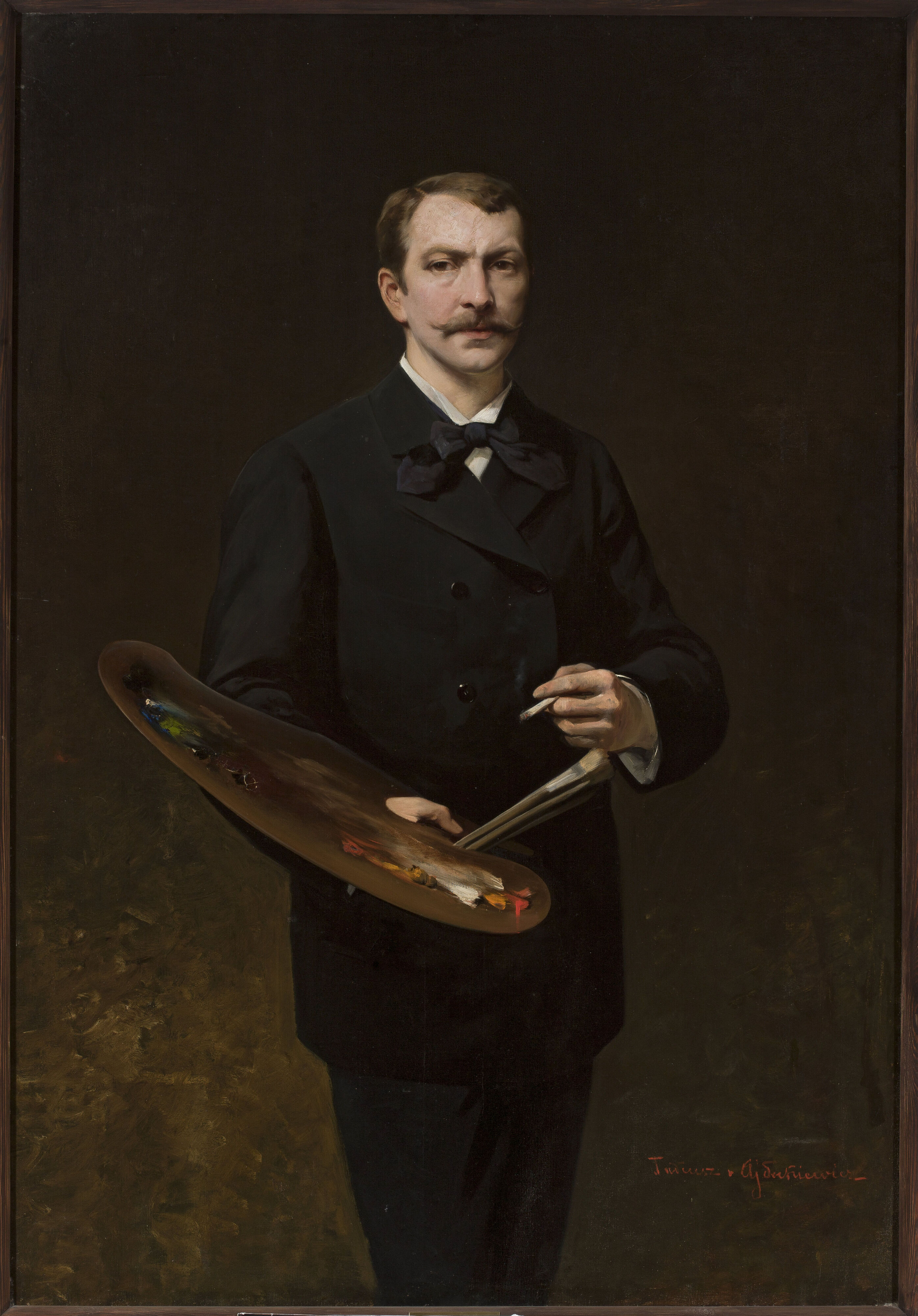 Tadeusz Ajdukiewicz (1852-1916), "Portret własny z paletą", źródło: Muzeum Narodowe w Warszawie
