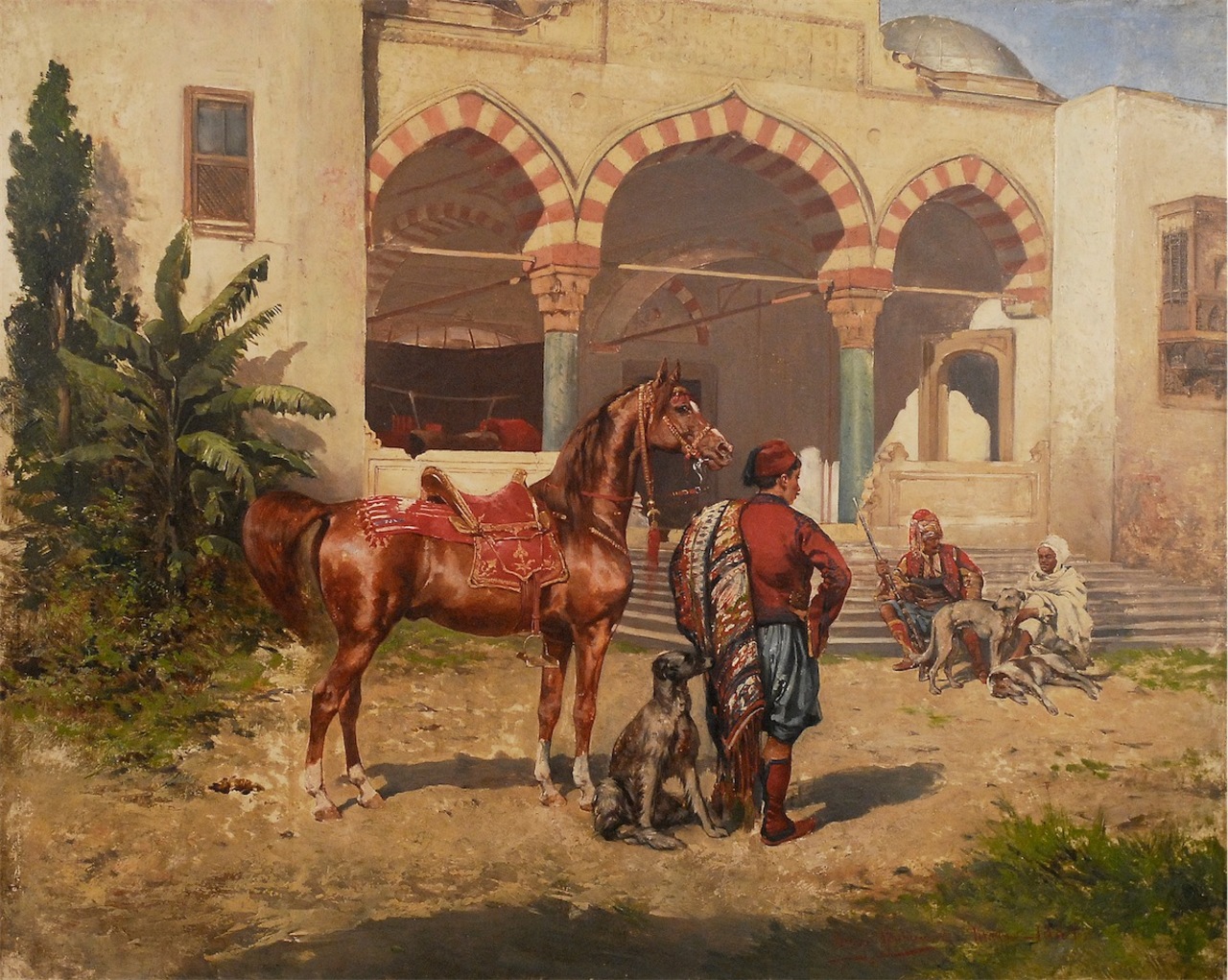 Tadeusz Ajdukiewicz (1852-1916), "Scena arabska", 1884 rok, źródło: Desa Katowice