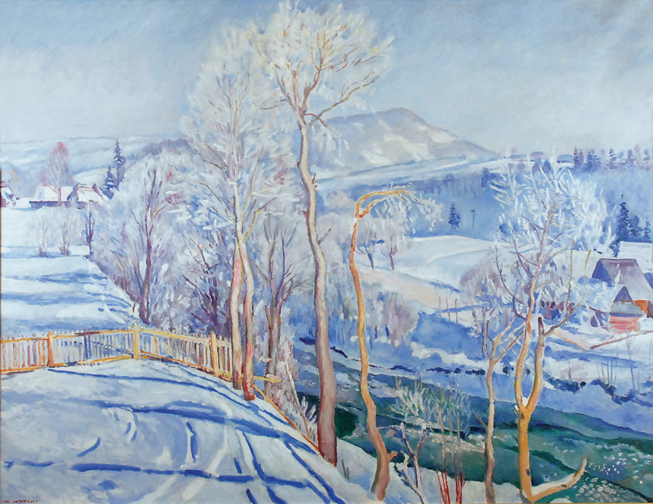 Władysław Jarocki (1879-1965), "Pejzaż zimowy z Harendy", ok. 1935 roku, źródło: Rempex