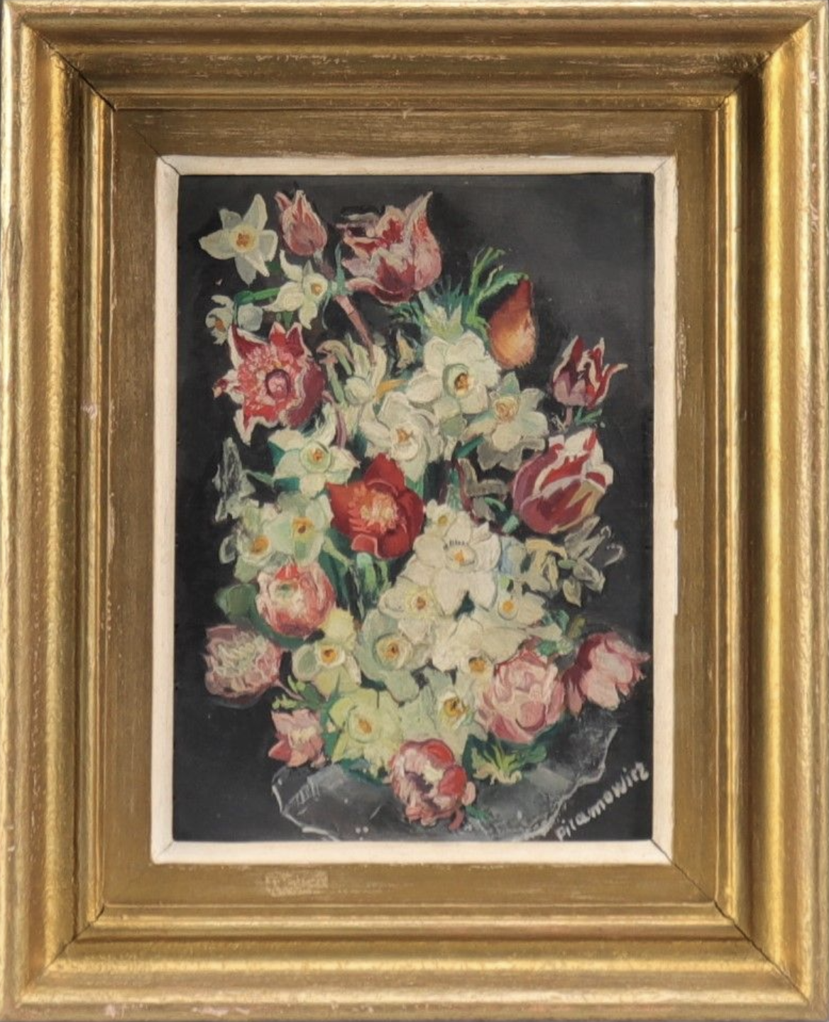 Zofia Piramowicz (1887-1957) "Kompozycja kwiatowa", źródło: GoldField Auction