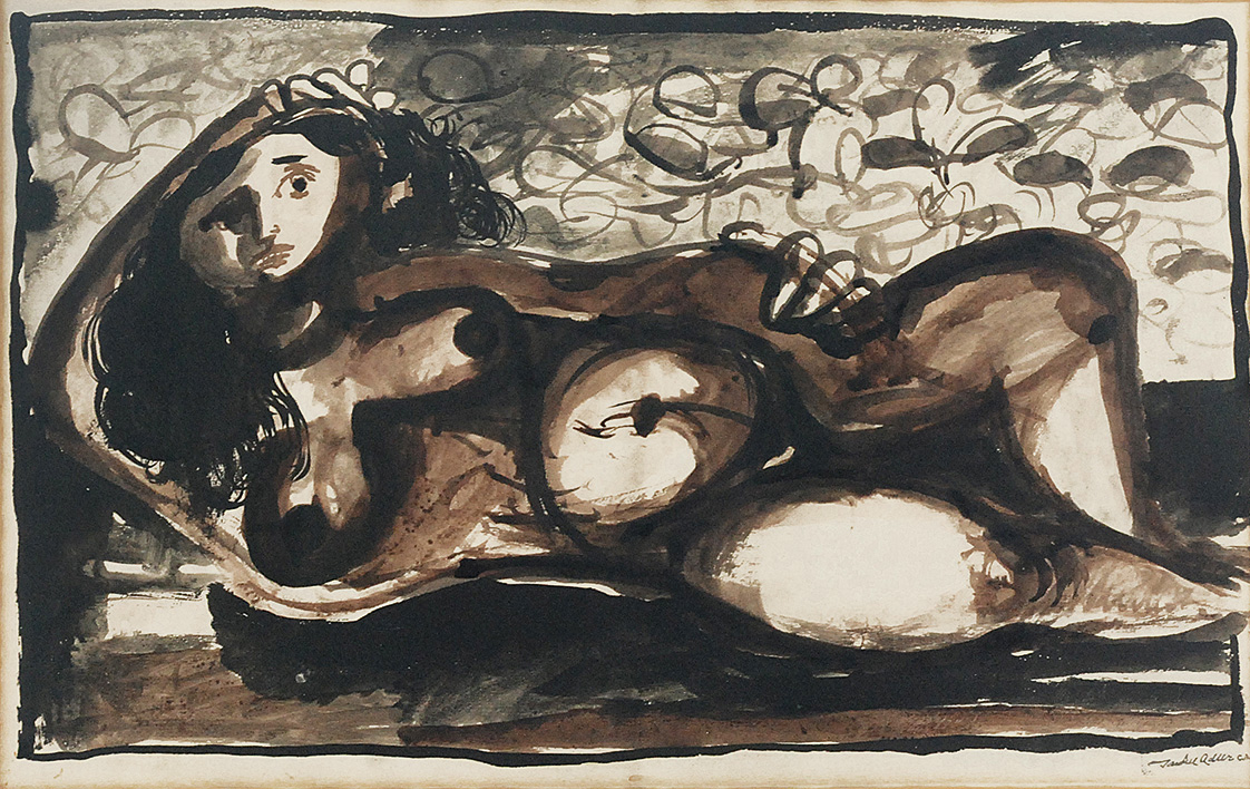 Jankiel Adler (1895-1949), „Akt leżącej kobiety”, źródło: Rempex