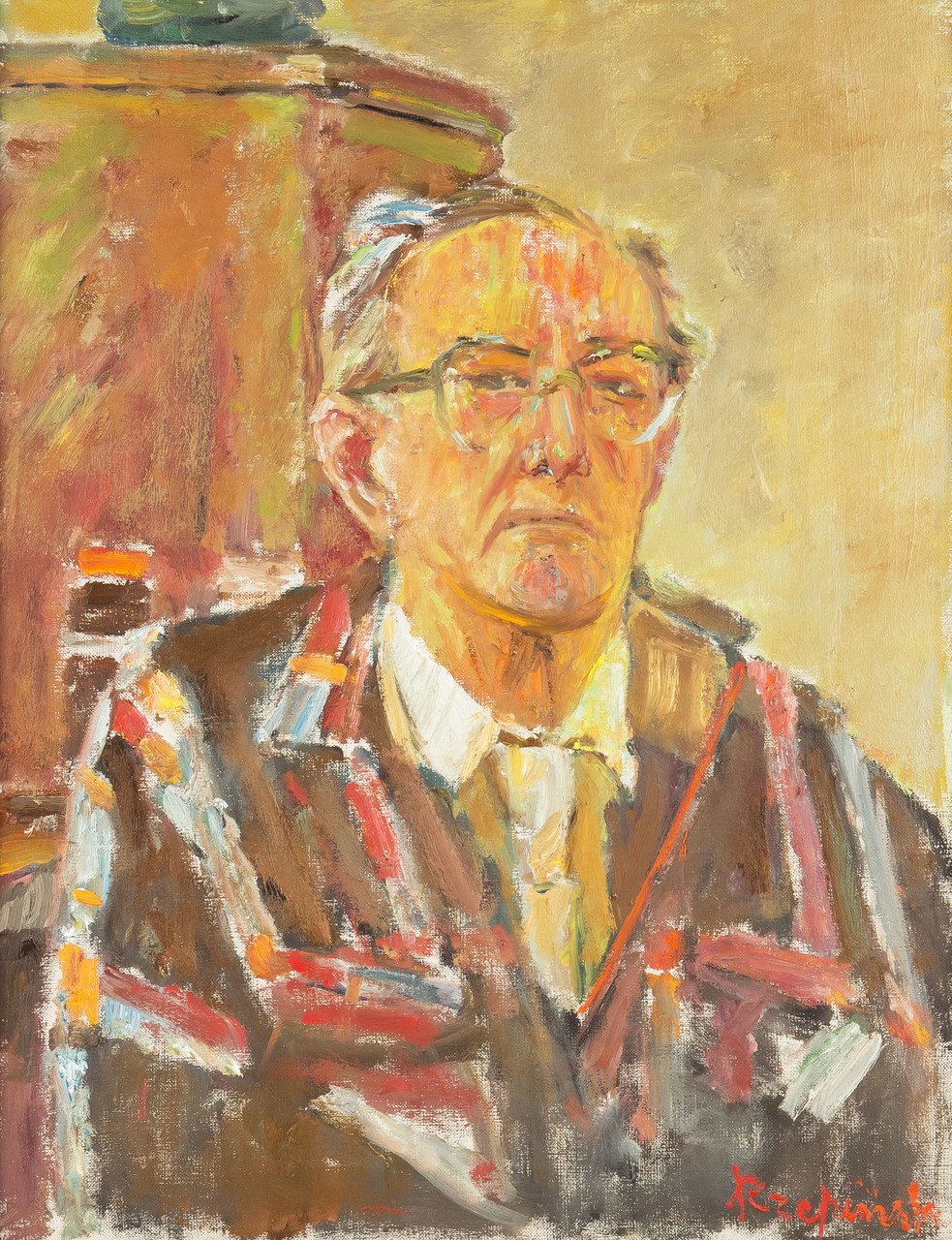 Czesław Rzepiński (1905-1995), "Autoportret", źródło: Sopocki Dom Aukcyjny
