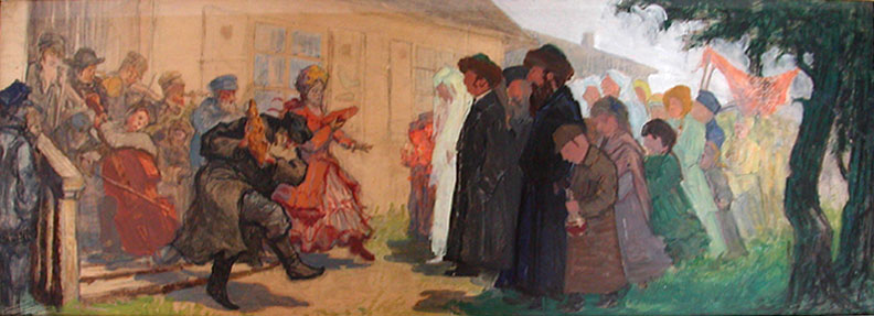 Mojżesz Rynecki (1881-1943), „Dar chleba”, 1919 rok, źródło: rynecki.org