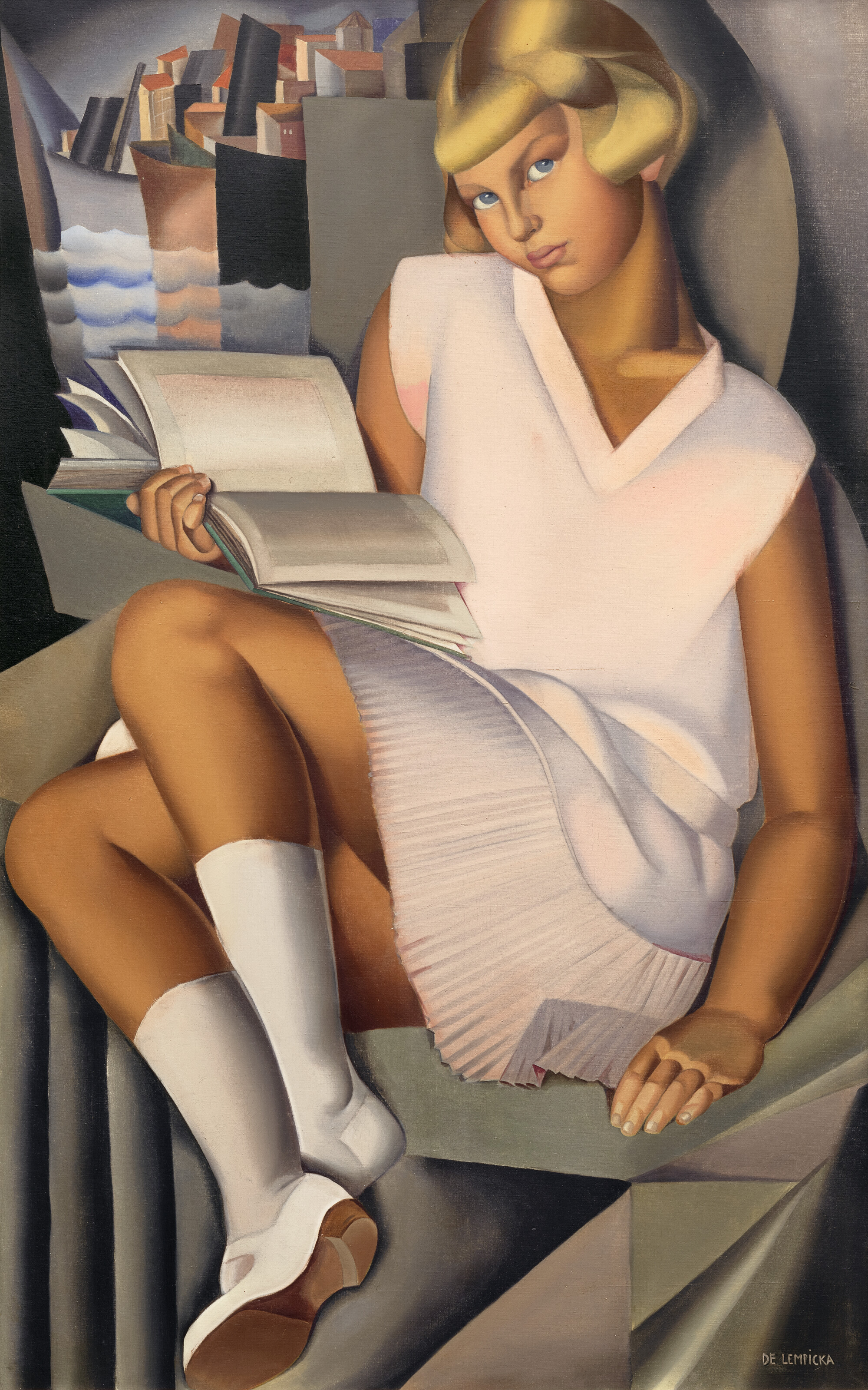 Tamara Łempicka (1898-1980) "Kizette w różu", źródło: Christie's