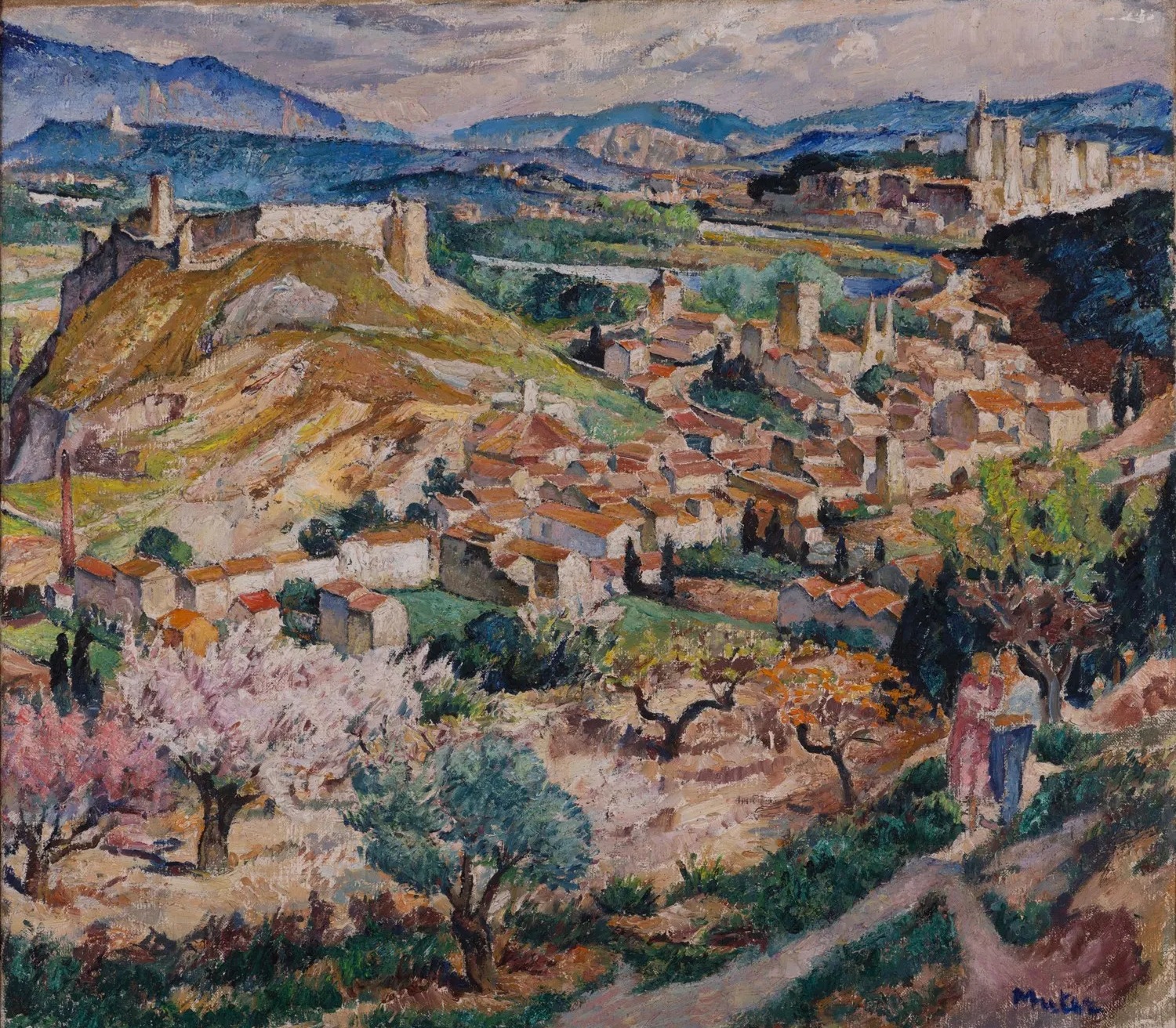 Mela Muter (1876-1967) "Pejzaż z Prowansji (Awinion)", źródło: Piasa