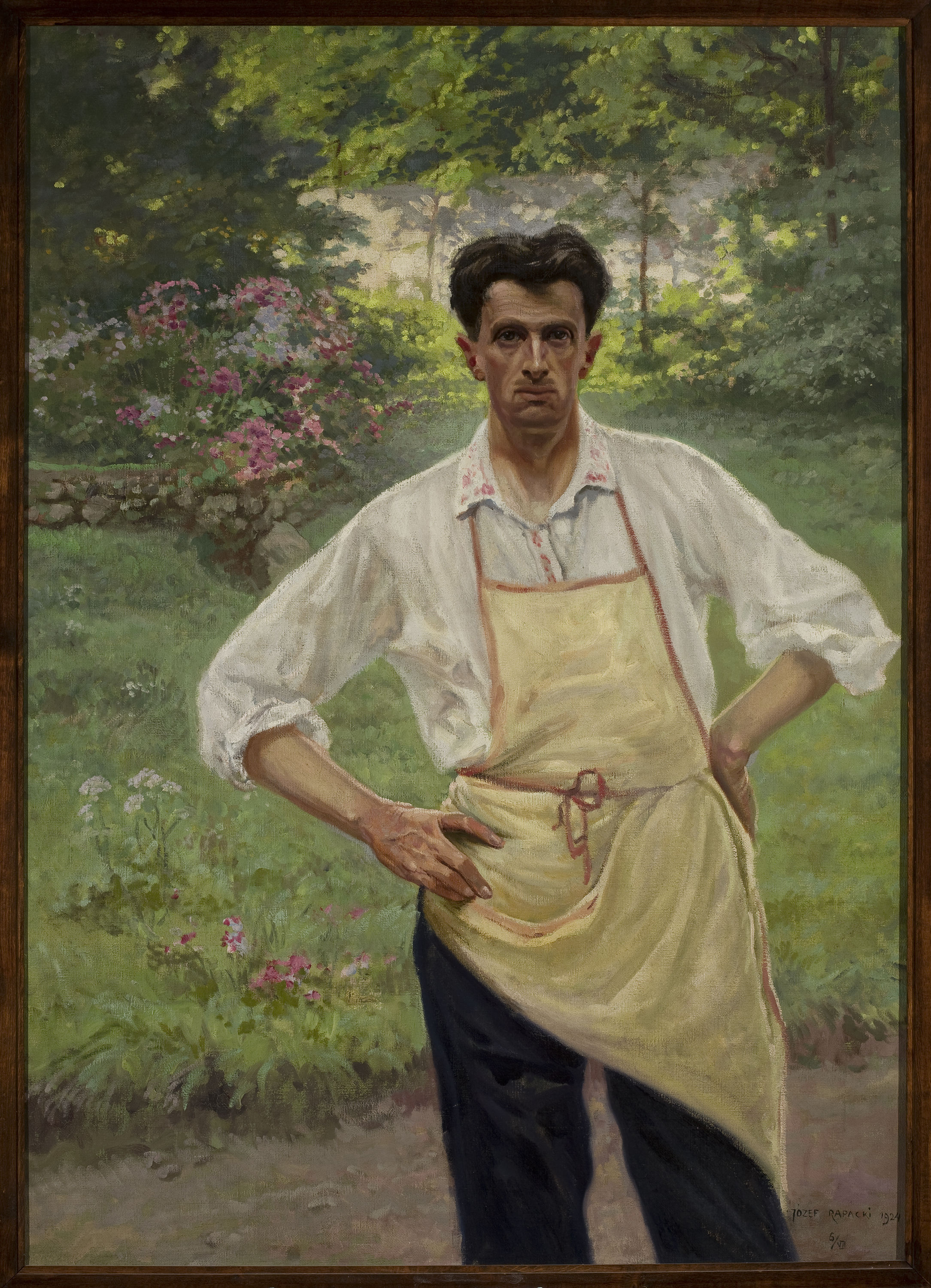 Józef Rapacki (1871-1929), "Autoportret w ogrodzie", 1924 rok, źródło: Muzeum Narodowe w Warszawie