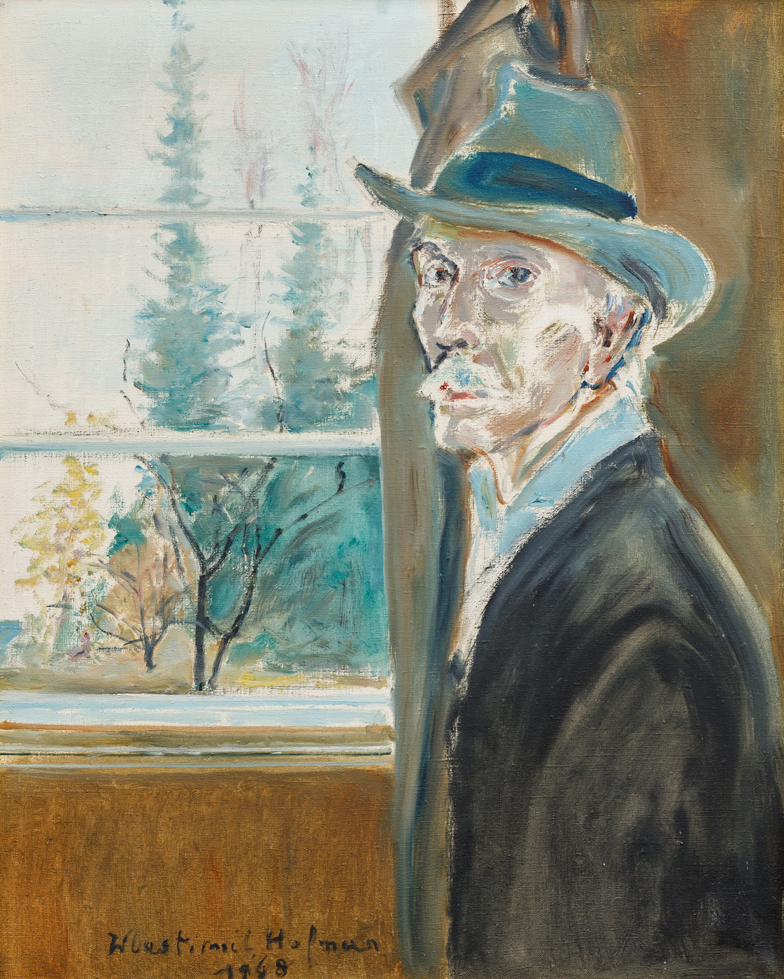 Wlastimil Hofman (1881-1970) "Autoportret", źródło: Galerie Kodl