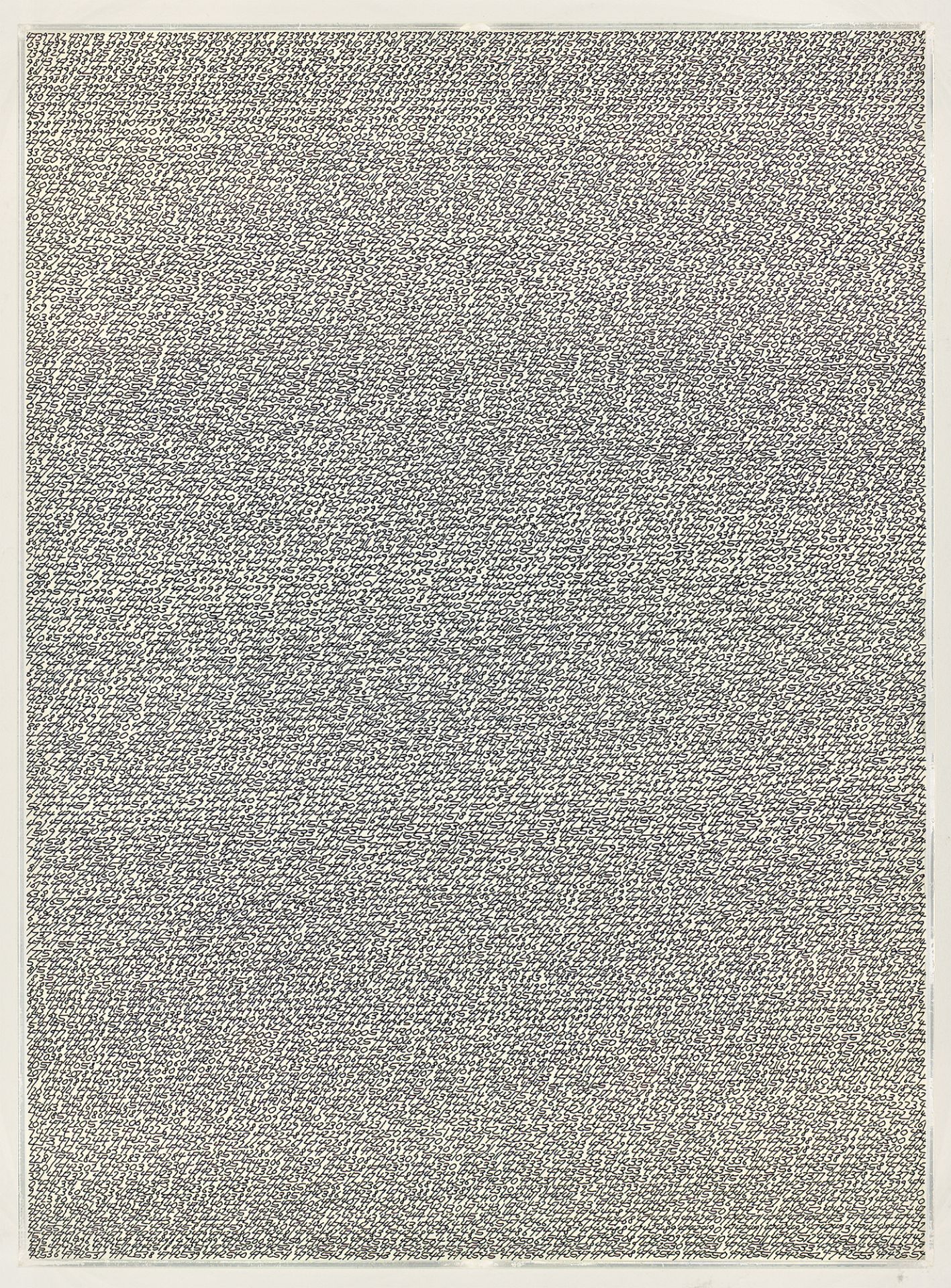 Roman Opałka (1931-2011) "Detal 4739782-4742554" z cyklu "1965/1-∞", źródło:  Karl & Faber Kunstauktionen