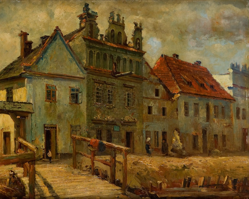 Maurycy Trębacz (1861-1941), „Widok z Kazimierza Dolnego”, źródło: Baedeker Łódzki