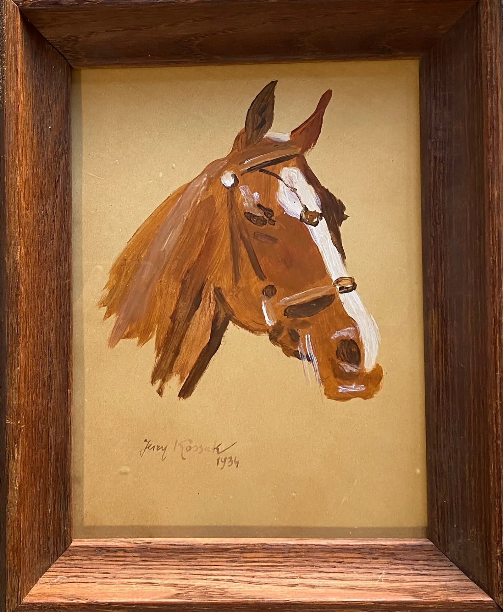 Jerzy Kossak (1886-1955) "Głowa konia", źródło: Sapphire Auction Gallery