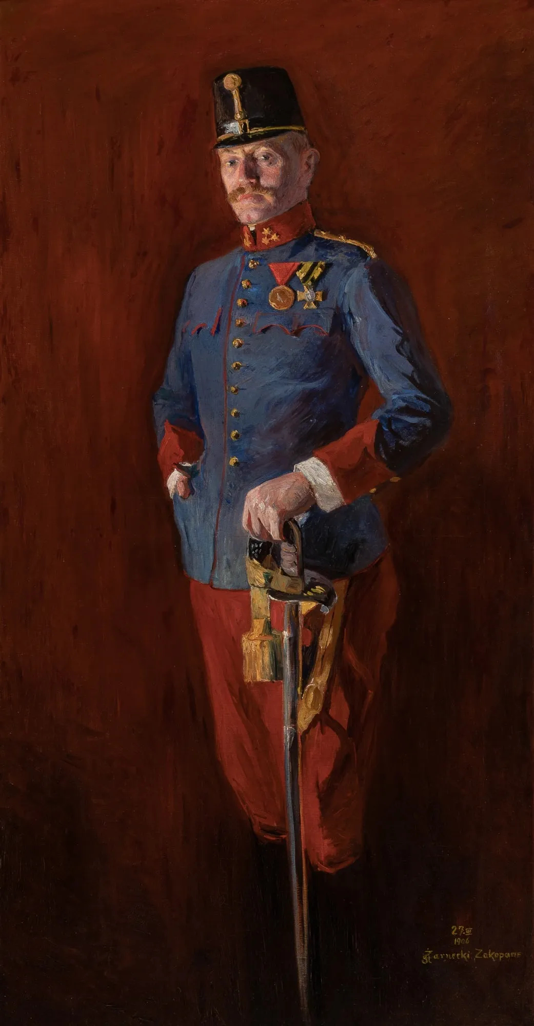 Stanisław Żarnecki (1877-1956) „Portret rotmistrza”, źródło: Doyle New York