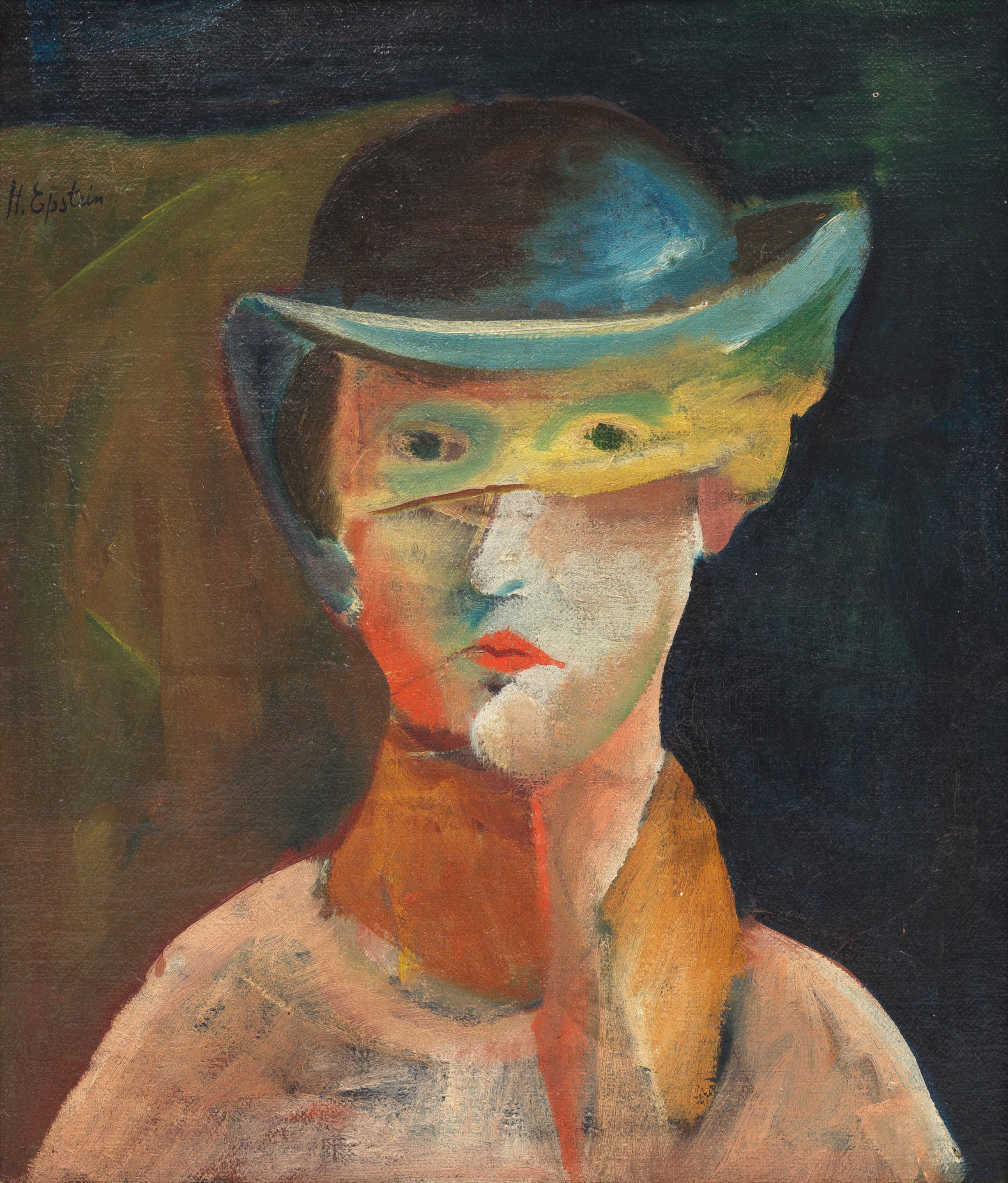 Henryk Epstein (1891-1944) "Postać w kapeluszu", źródło: Bonham's Henryk Epstein (1891-1944) "Postać w kapeluszu", źródło: Bonham's