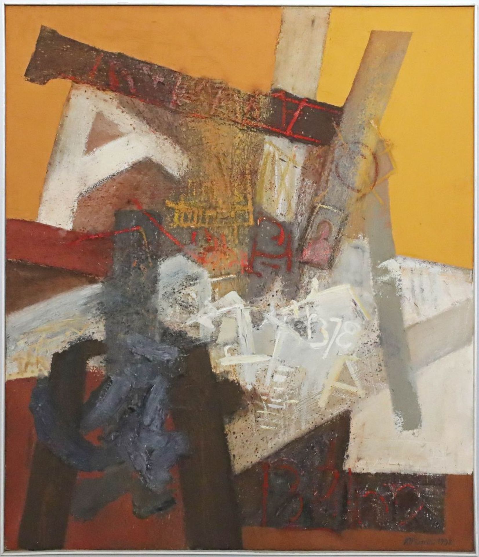 Jan Andrzej Piwarski (1938-2025) "Spanische mauer X", źródło: Auktionshaus Dannenberg Jan Andrzej Piwarski (1938-2025) "Spanische mauer X", źródło: Auktionshaus Dannenberg