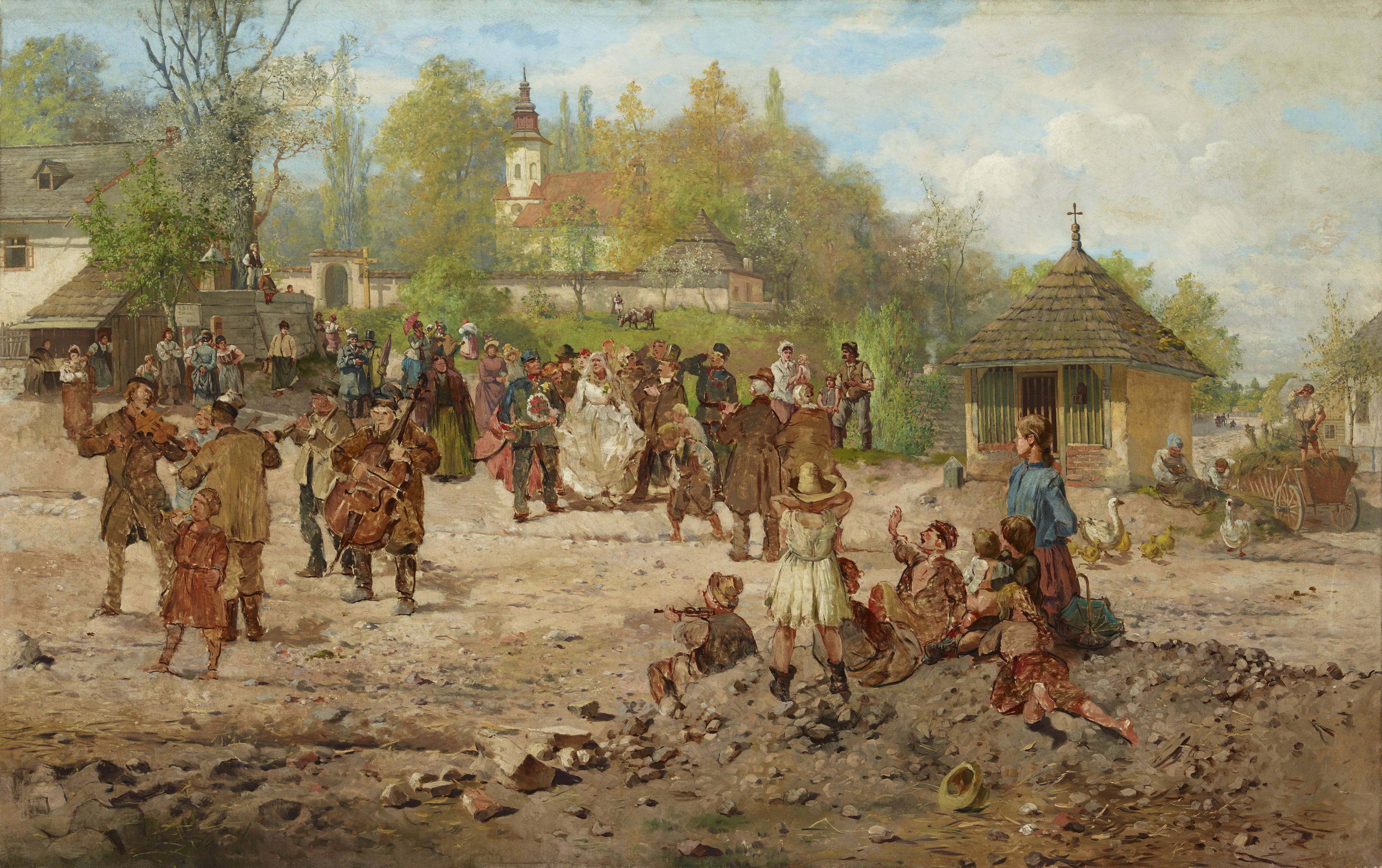 Seweryn Bieszczad (1852-1923) "Wesele na Salwatorze", 1886 rok, źródło: Muzeum Narodowe w Krakowie. Seweryn Bieszczad (1852-1923) "Wesele na Salwatorze", 1886 rok, źródło: Muzeum Narodowe w Krakowie.