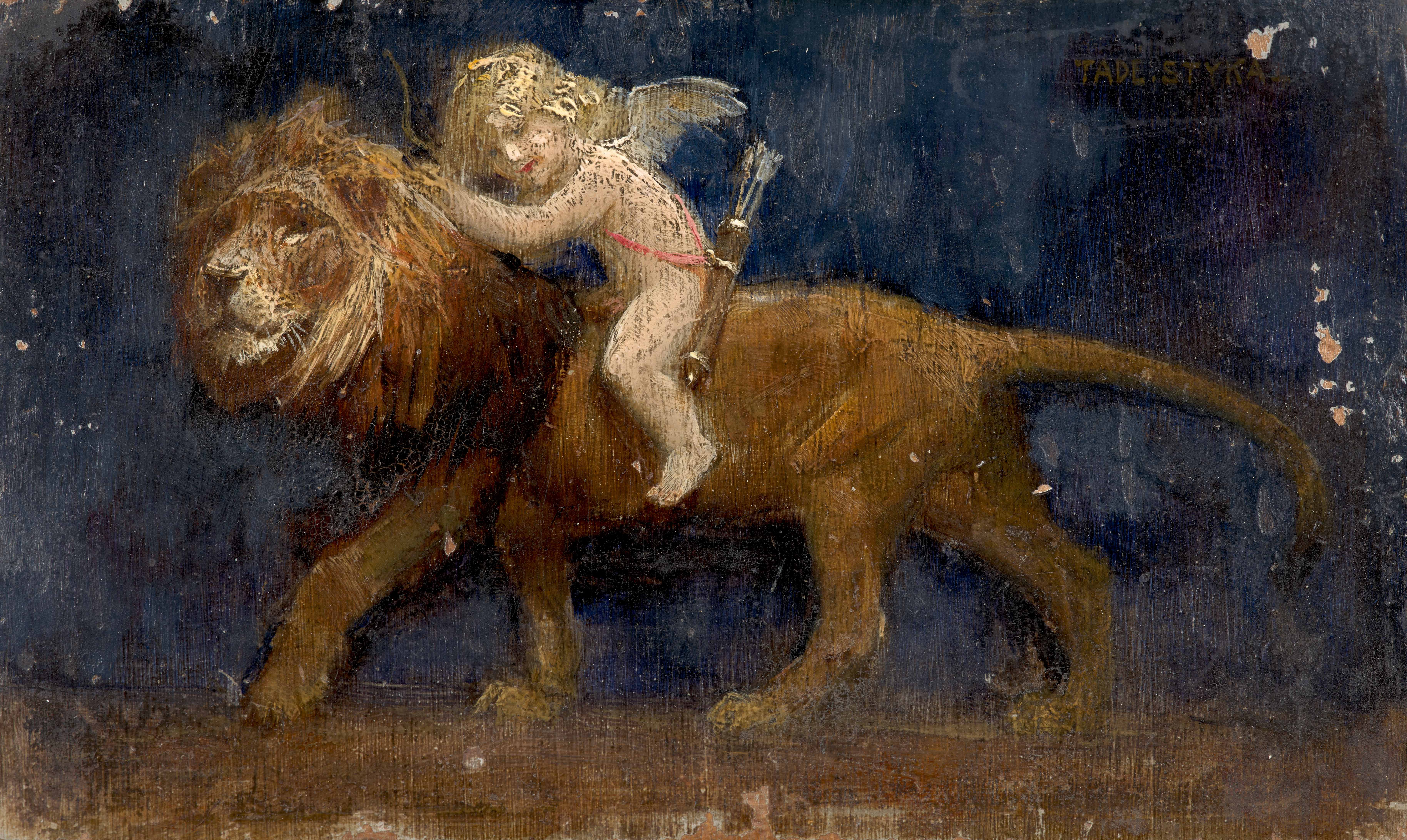 Tadeusz Styka (1889-1954) „Kupidyn na lwie", źródło: Artcurial Tadeusz Styka (1889-1954) „Kupidyn na lwie", źródło: Artcurial