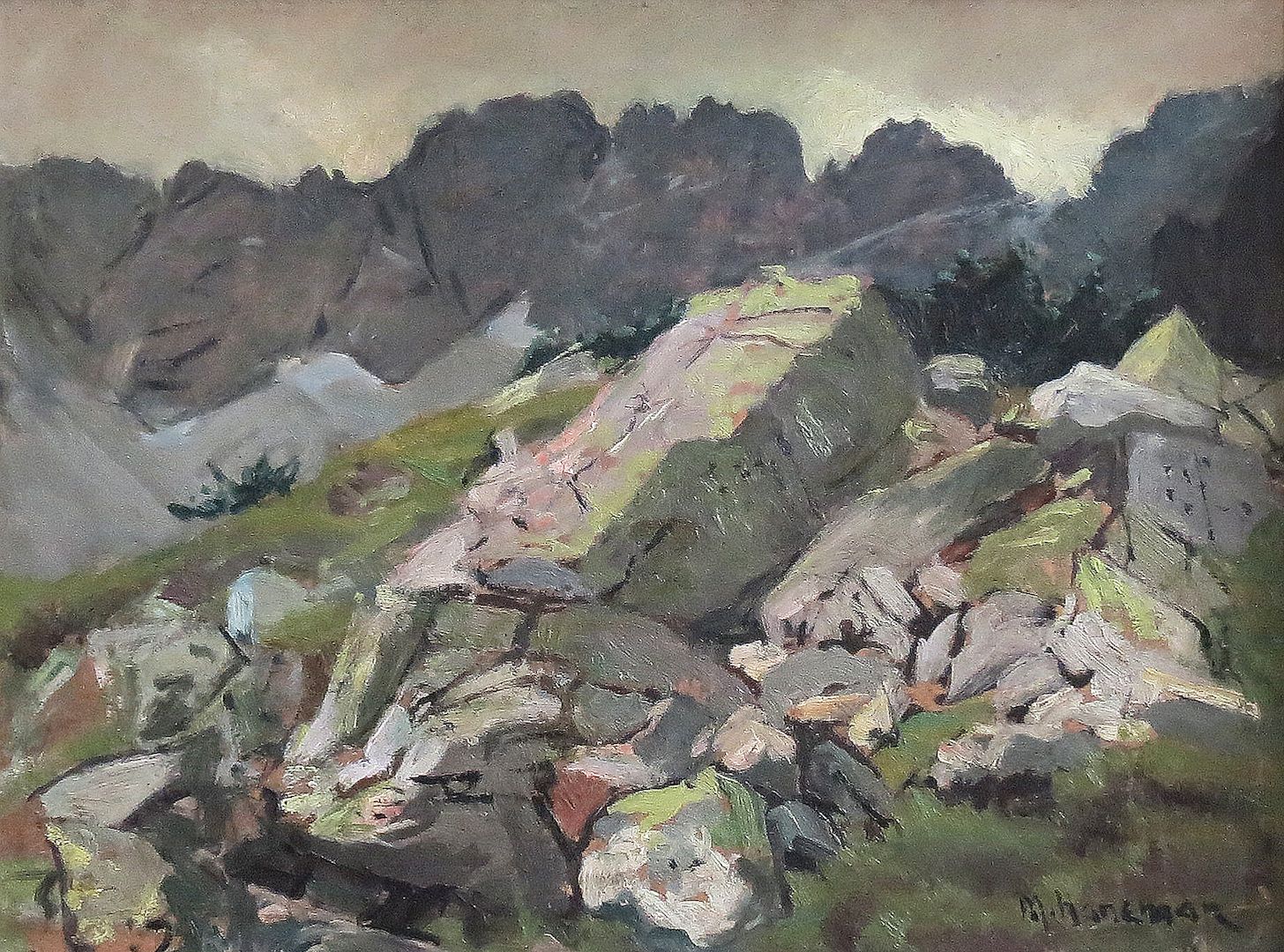 Maks Haneman (1882-1943?), “Maliniaki przed Orlą Percią”, źródło: DESA Dzieła Sztuki i Antyki Maks Haneman (1882-1943?), “Maliniaki przed Orlą Percią”, źródło: DESA Dzieła Sztuki i Antyki