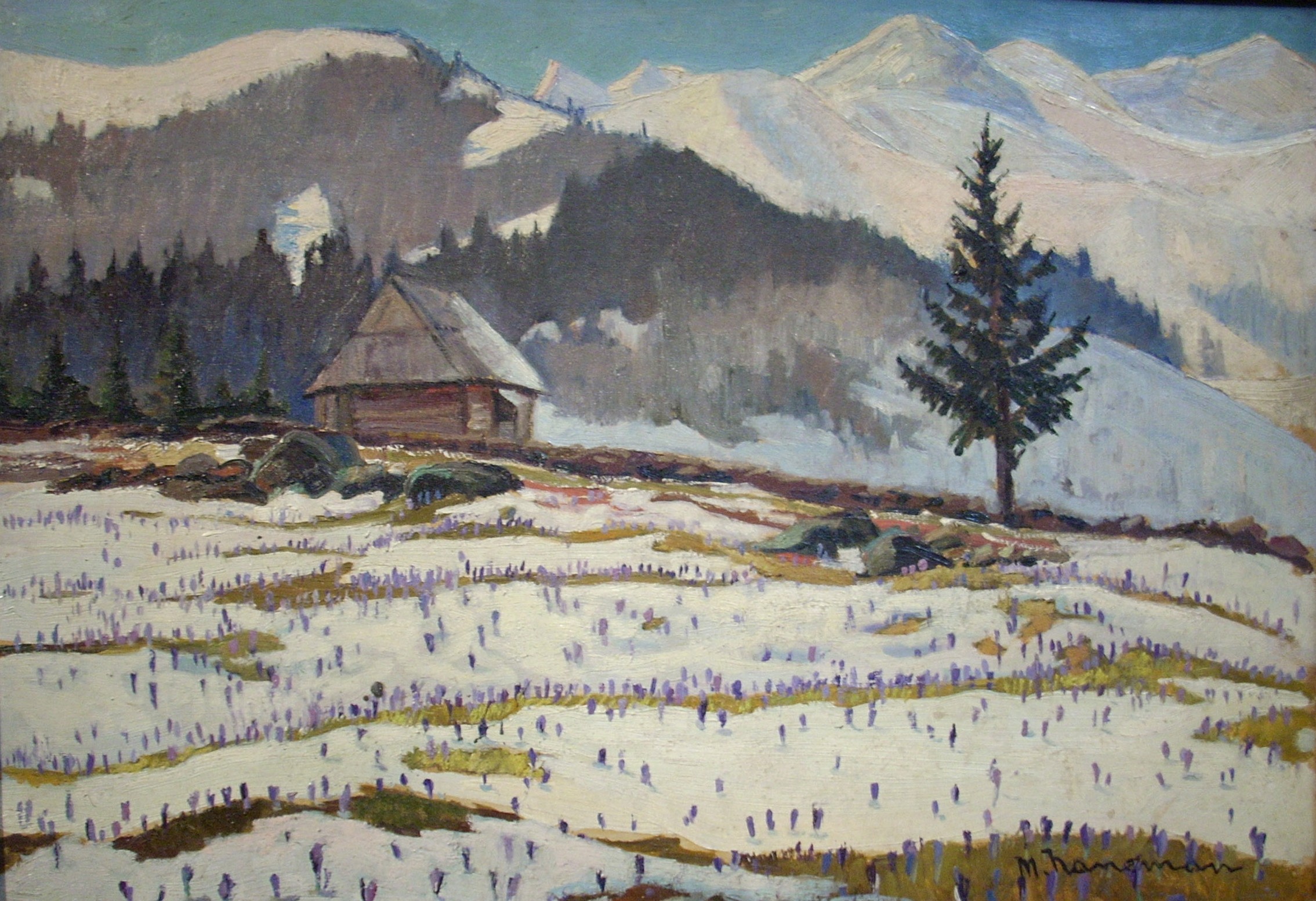 Maks Haneman (1882-1943?), “Krokusy na hali”, źródło: Muzeum Tatrzańskie w Zakopanem Maks Haneman (1882-1943?), “Krokusy na hali”, źródło: Muzeum Tatrzańskie w Zakopanem