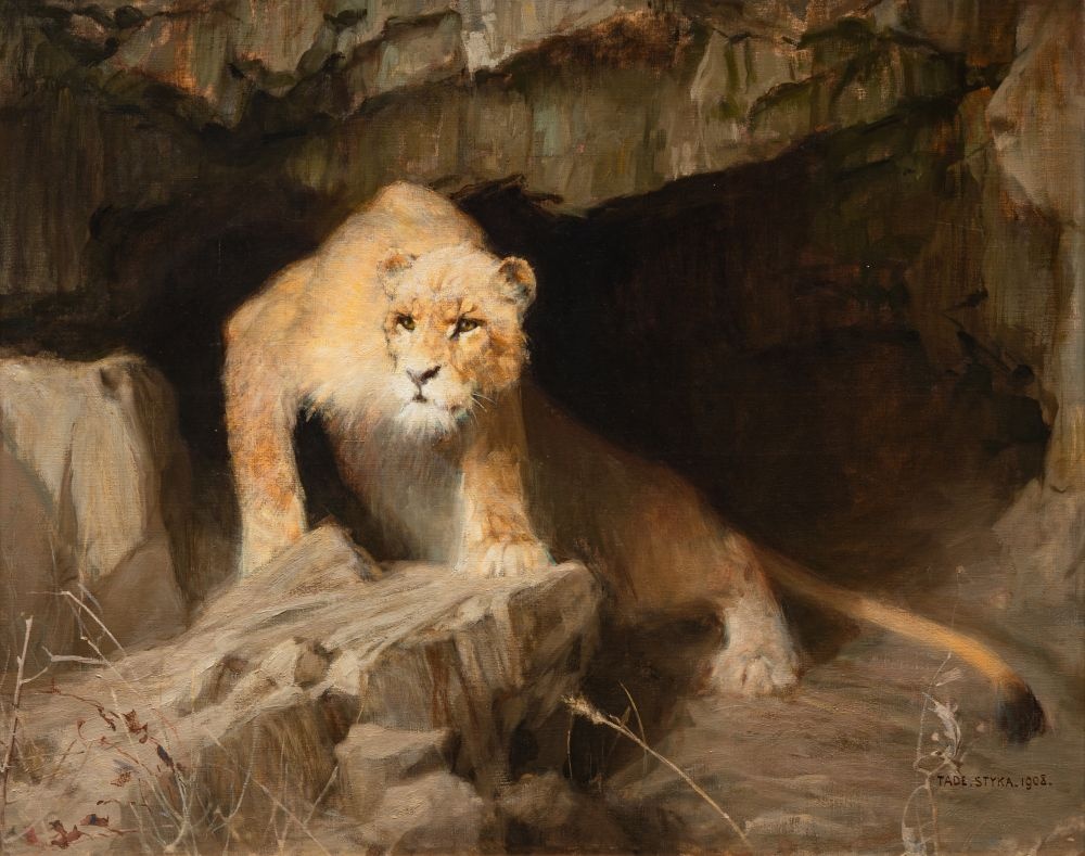 Tadeusz Styka (1889-1954) "Lwica", źródło: Auktionshaus Stahl Tadeusz Styka (1889-1954) "Lwica", źródło: Auktionshaus Stahl